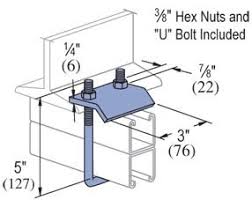 U bolt Strut Clamp 3 1/4 Strut Stainless - Click Image to Close